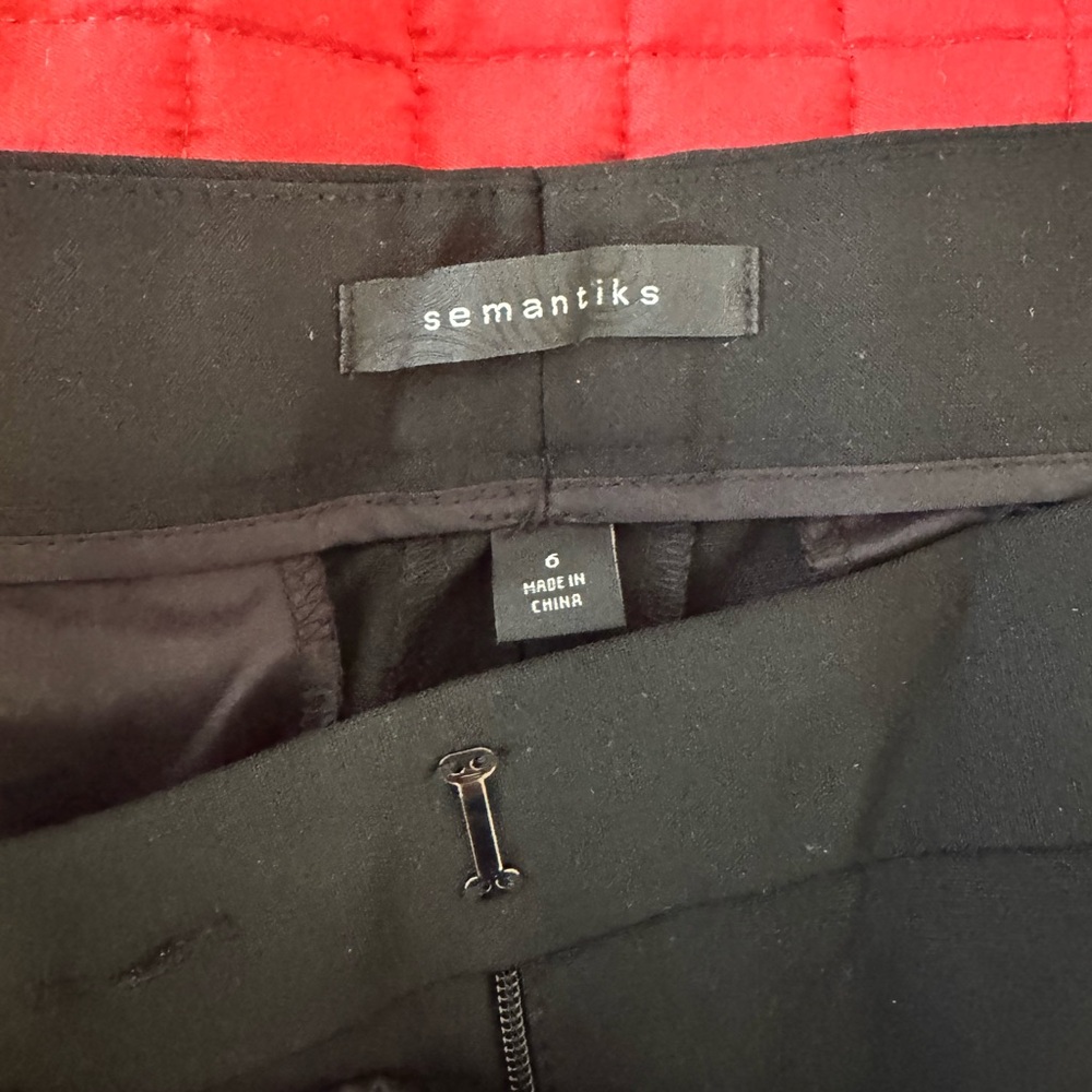 Semantiks Black Pant with Hook Closure